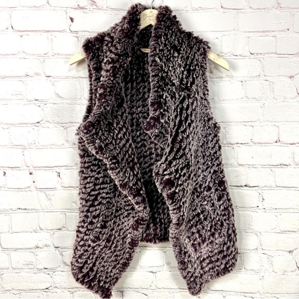 Soft Surroundings purple vest shawl poncho size extra small XS purple soft cozy